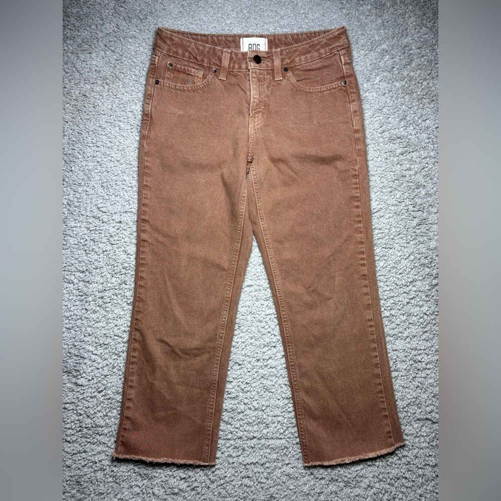 BDG Jeans Womens 25 Cowgirl Jean Low Rise Cropped Ankle Raw Hem Cotton Western